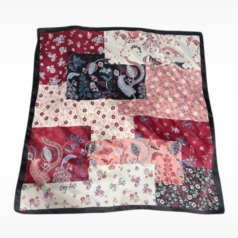 Patchwork Floral Silk Pocket Square - Multi-Color